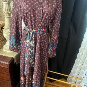 Luxe Monogram Floral Maxi Dress